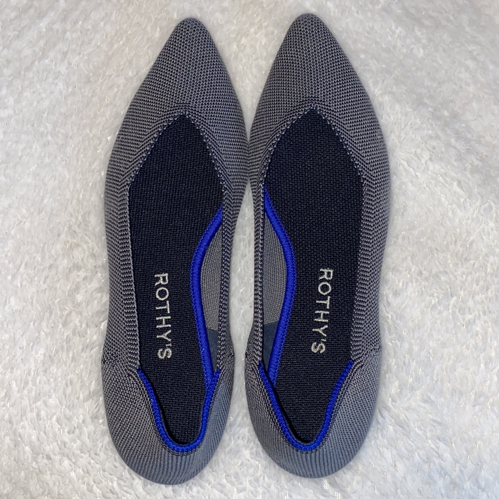 Rothy’s The Point Shoes Cloud Grey Birdseye